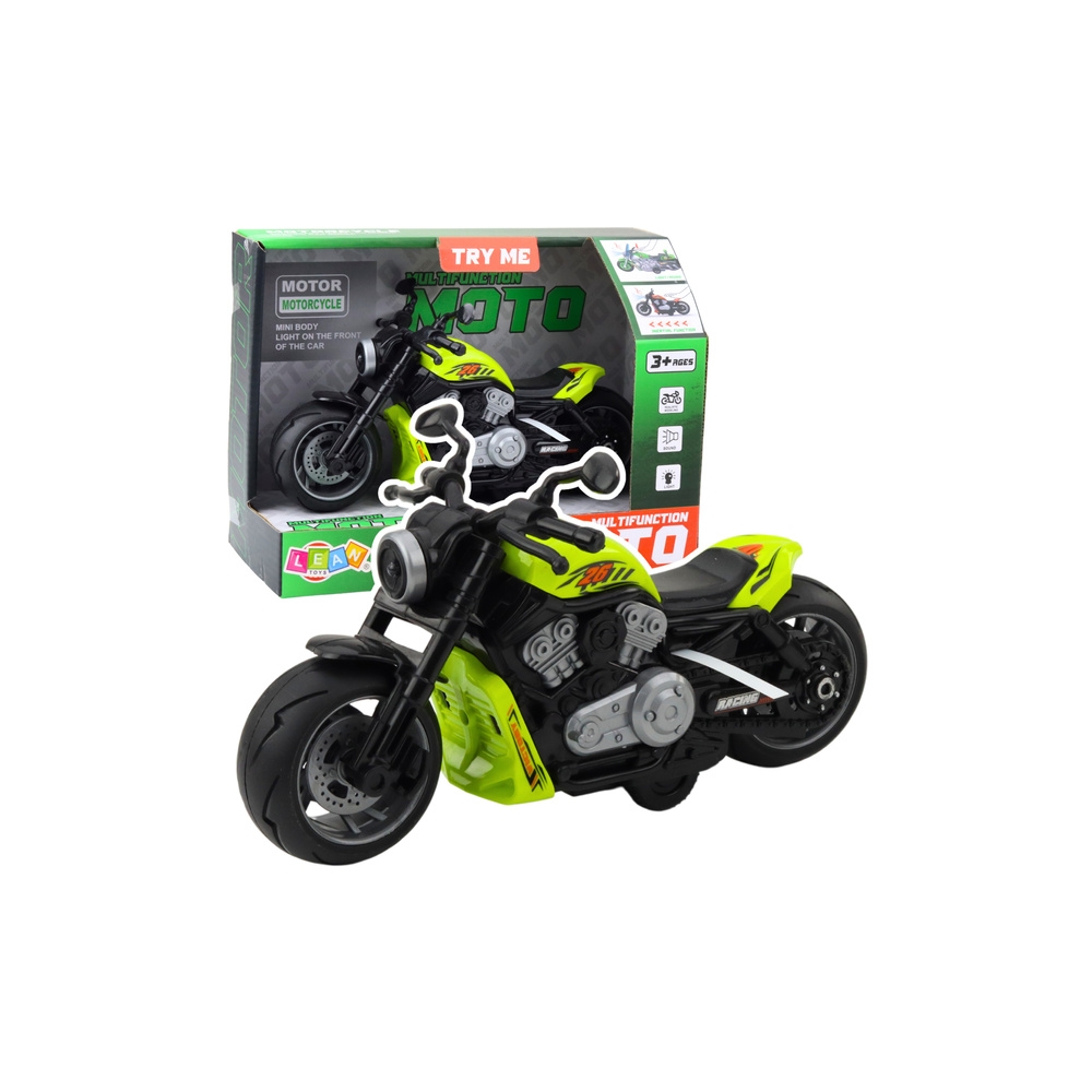 Battery Operated Toy Motorcycle Lights Sounds Green