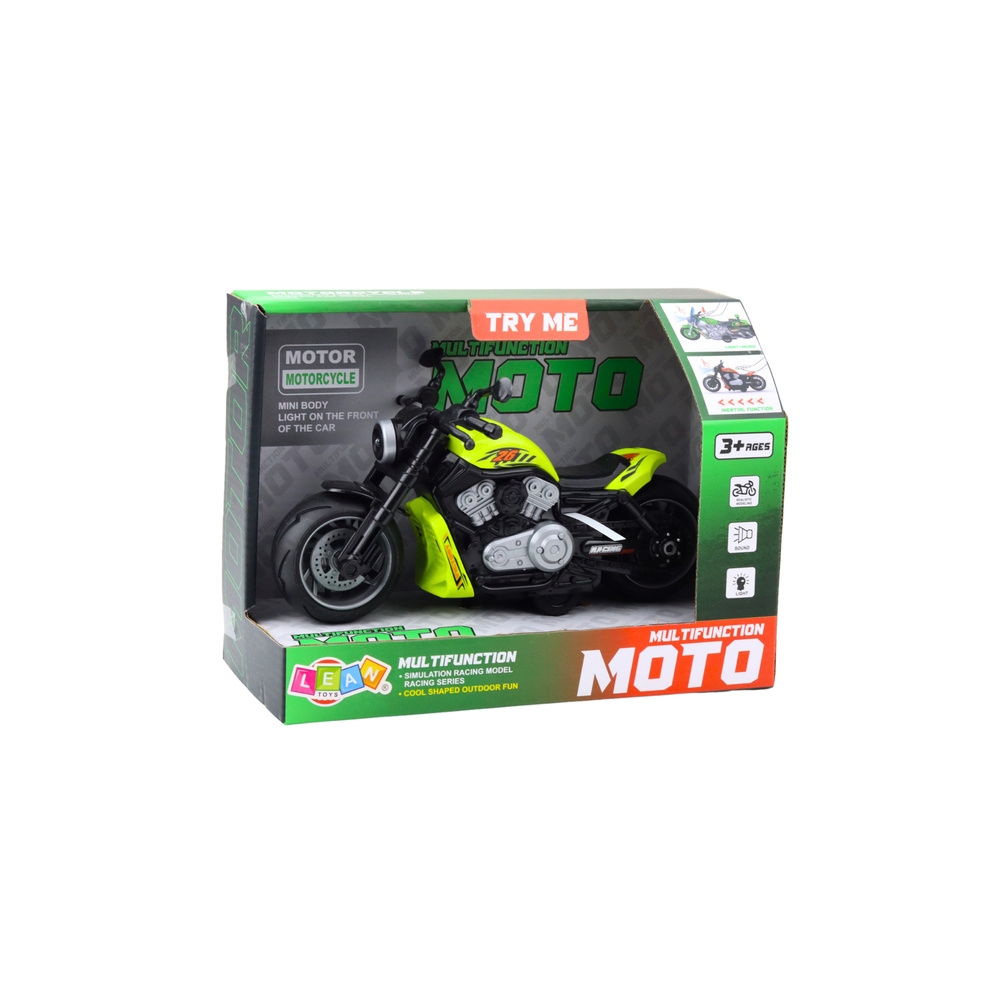 Battery Operated Toy Motorcycle Lights Sounds Green