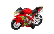 Lenktyninis motociklas su šviesos ir garso efektais Raudonas