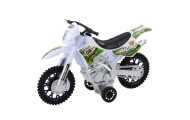 Visureigis motociklas su šviesos ir garso efektais Baltas