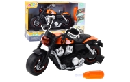 DIY Motorcycle Twisting Unscrewing Lights Sounds Orange