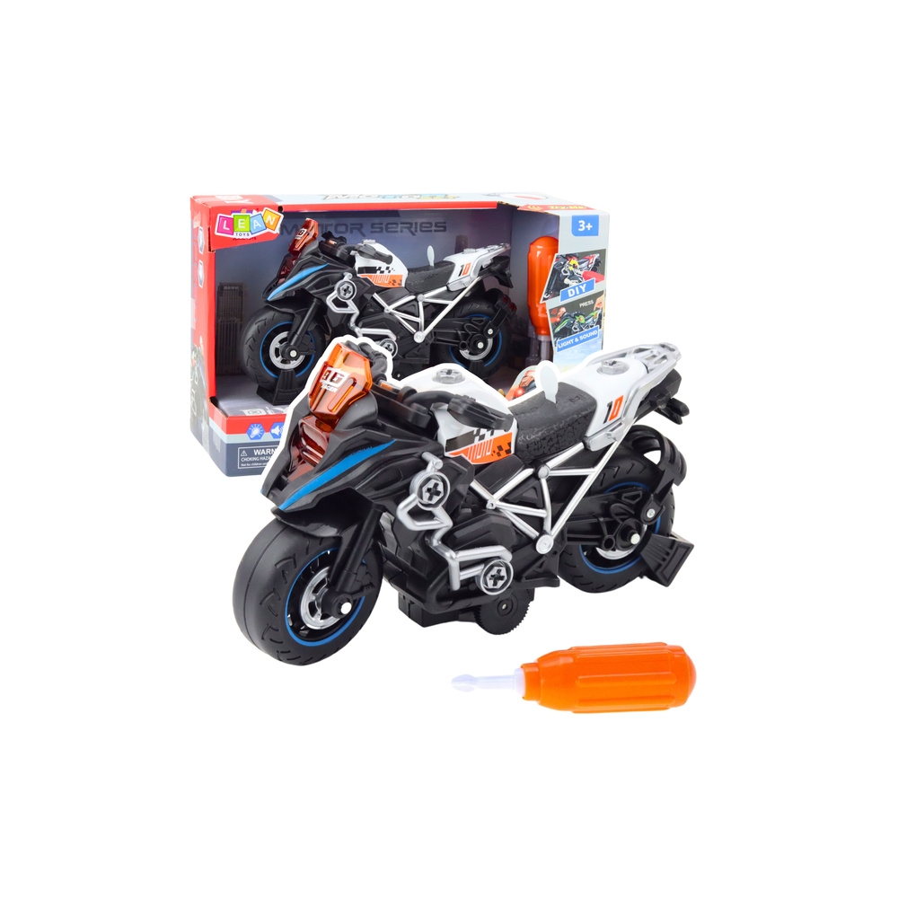 DIY Racing Bike Twisting Disassembly Lights Sounds Black