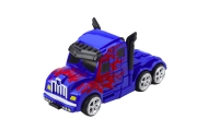 Ciężarówka Auto Robot 2w1 Napęd Czerwone Wzory Niebieska