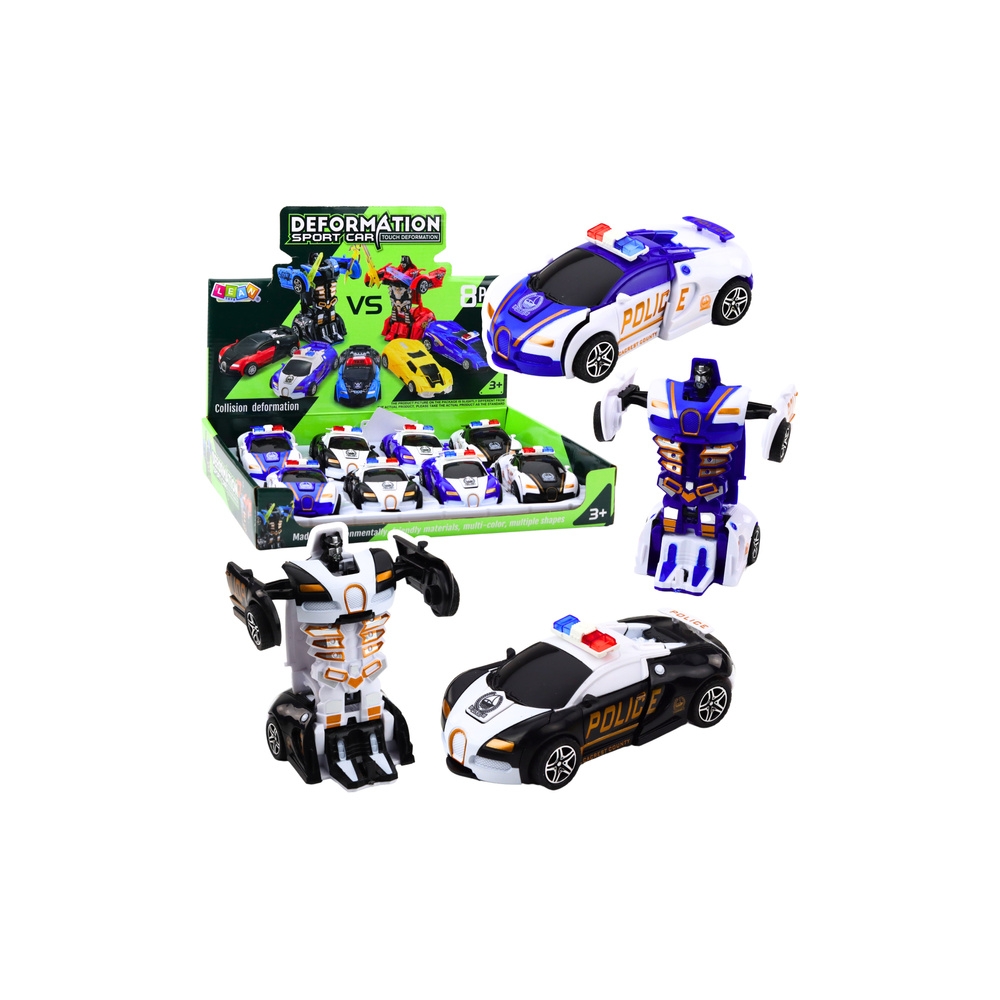 Automatinis robotas 2in1 Sportinis automobilis Policijos diskas Mišinys