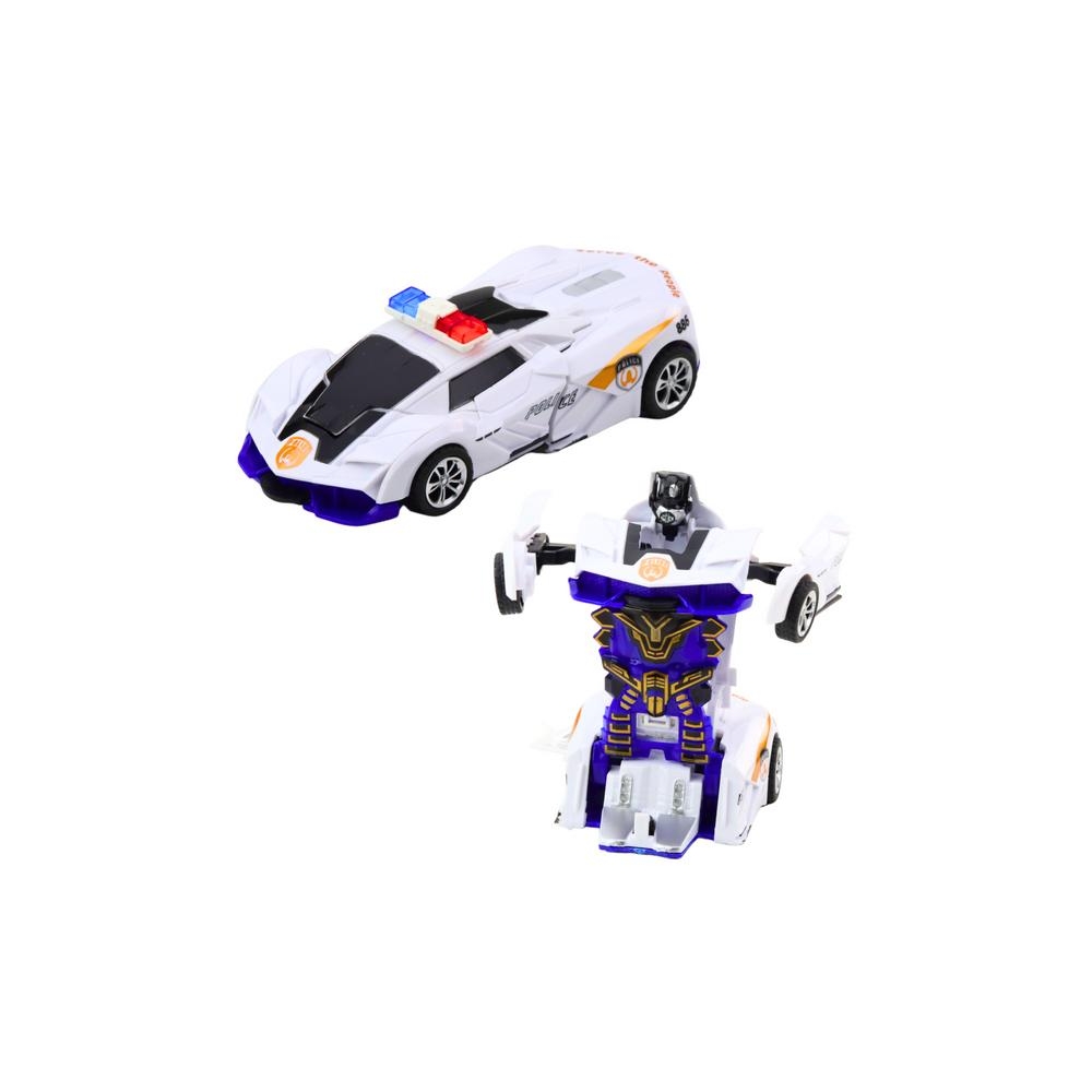 Automatinis robotas 2in1 Sporto policijos automobilis važiuoti mišinys