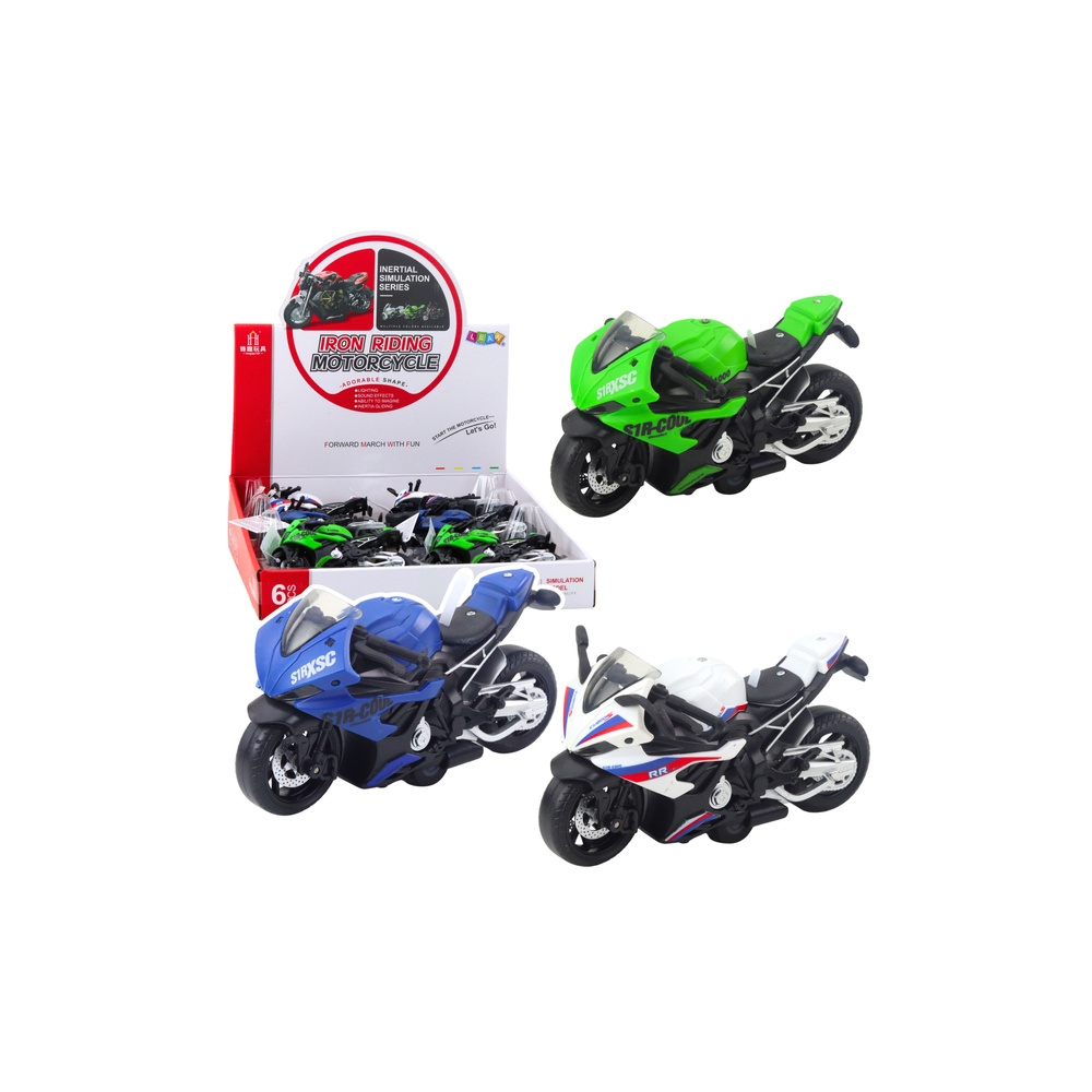 Lenktyninis motociklas Powered Sportas žibintai garsai Mix1vnt-Žaislai, Auto ir transporto žaislai, Motociklai-e-vaikas