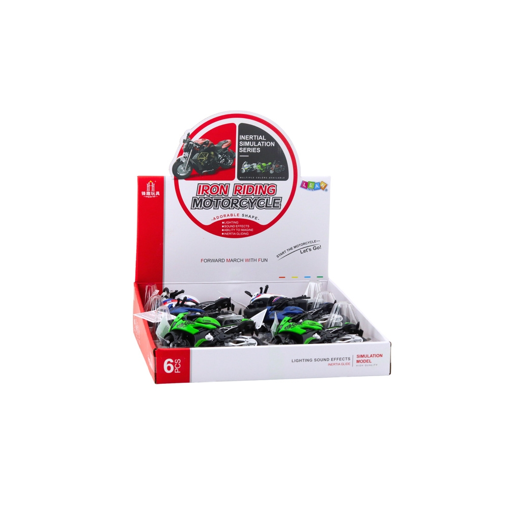 Lenktyninis motociklas Powered Sportas žibintai garsai Mix1vnt-Žaislai, Auto ir transporto žaislai, Motociklai-e-vaikas