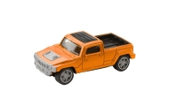 Set of Metal Car with Camper Trailer Orange
