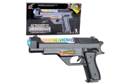 Broń Pistolet Na Baterie Kolorowe Światła Dźwięki  24cm