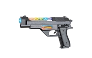 Broń Pistolet Na Baterie Kolorowe Światła Dźwięki  24cm