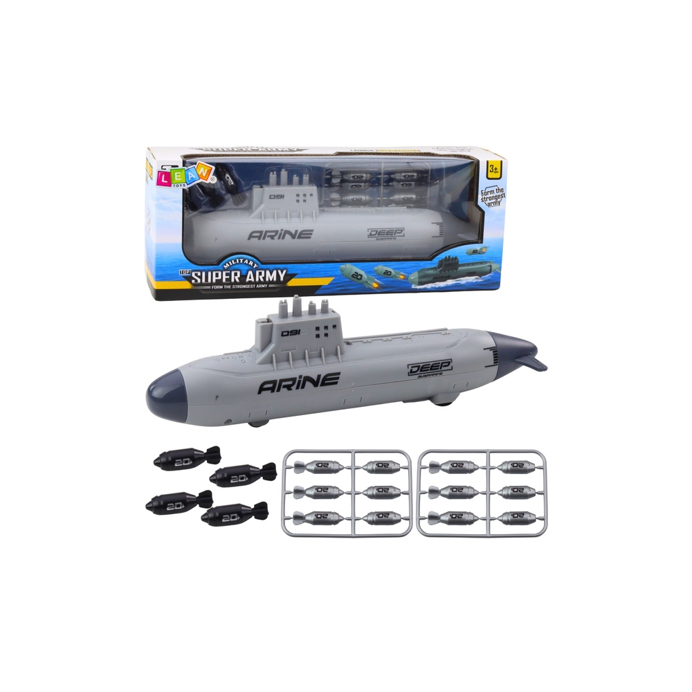 Ship Submarine Torpedo Shooting Drive Gray 28cm