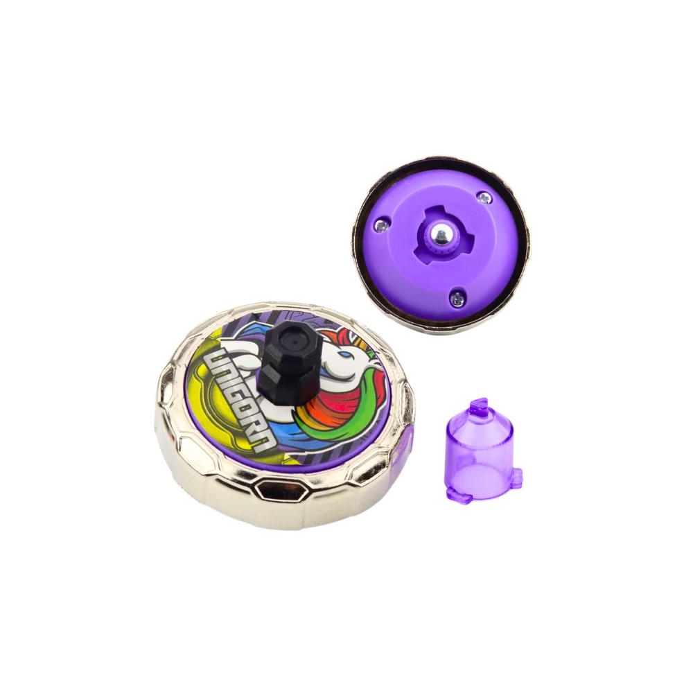 Paleidimo įrenginio ir suktuko rinkinys Spinner, violetinis vienaragis