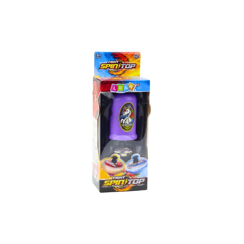 Paleidimo įrenginio ir suktuko rinkinys Spinner, violetinis vienaragis