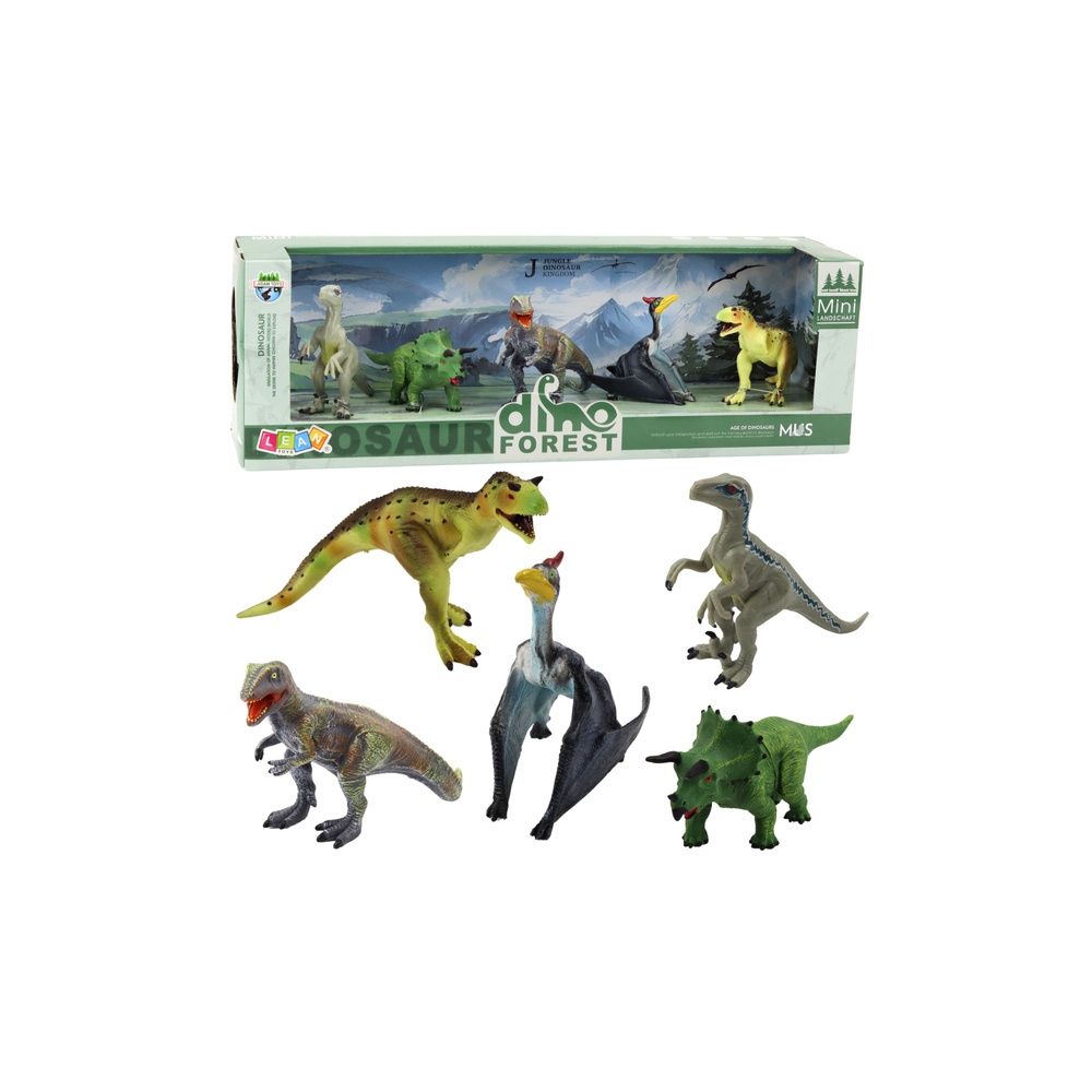 Zestaw Realistycznych Figurek Dinozaurów Las 5el