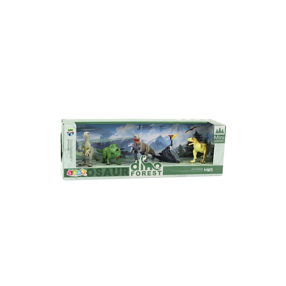 Zestaw Realistycznych Figurek Dinozaurów Las 5el