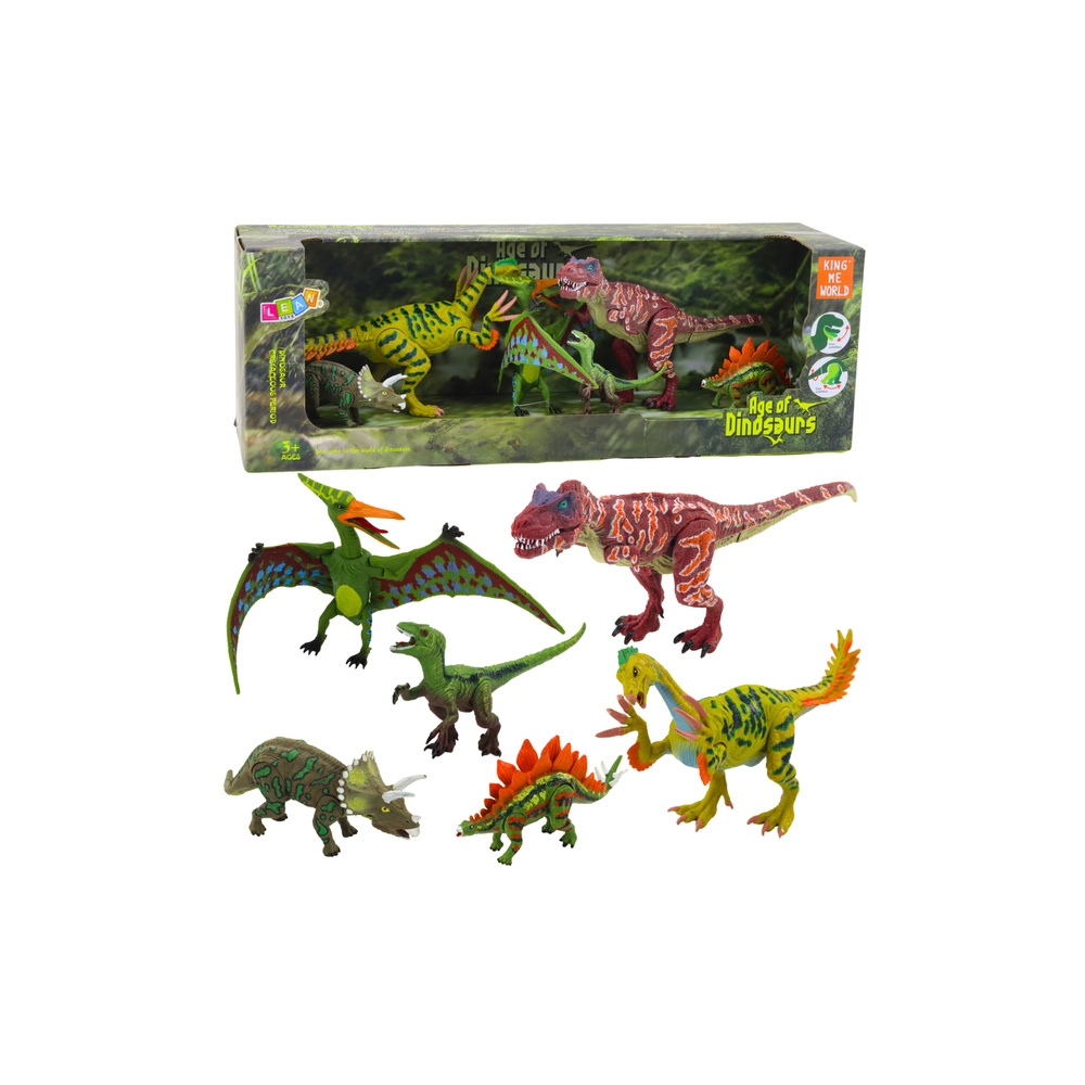 Zestaw Figurek Dinozaury Ruchome Nogi Paszcze 6szt