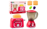 Zestaw Urządzeń Kuchennych Toster Blender Światła Dźwięki Różowy