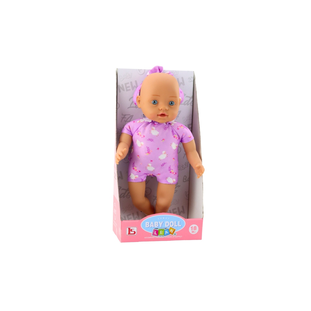 Lėlė kūdikis su violetiniu kostiumėliu Minkšta pilvo juosta su peteliške 31 cm-Žaislai, Lėlės ir jų priedai, Lėlės-e-vaikas