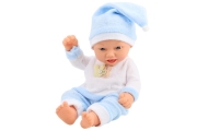 Baby Doll in Blue Pajamas Hat with Pompom
