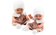 Baby Doll Beige Dress Hat Collar Socks