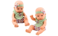 Baby Doll Green Floral Dress Headband with Bow