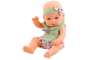 Baby Doll Green Floral Dress Headband with Bow