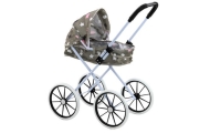 Sulankstomas didelių ratų vežimėlis lėlėms Stars Cloud Grey 60 cm