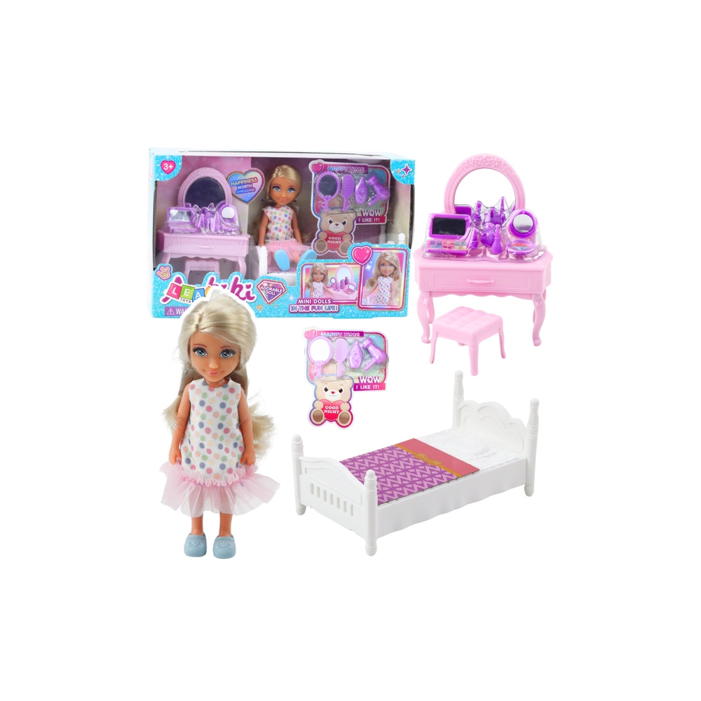 Lėlė su lova Anki's Doll Set + Priedai-Žaislai, Lėlės ir jų priedai, Lėlės-e-vaikas