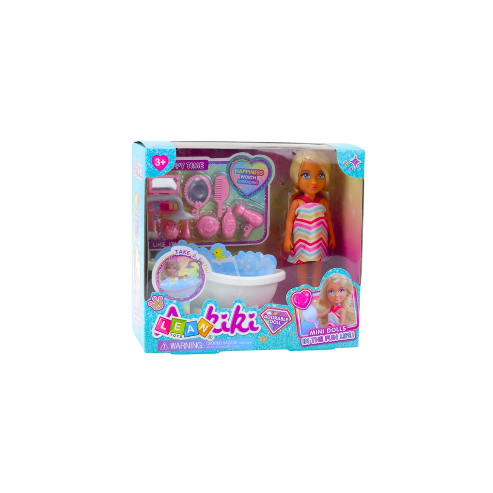 Anki's Mini lėlių rinkinys su vonios slaugos priedais
