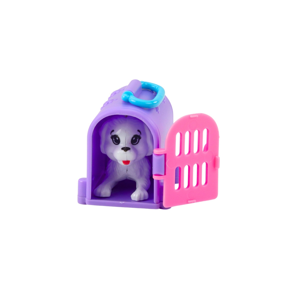 Mini lėlė su priedais Kitty vežimėlis Rožinis lėlių rinkinys
