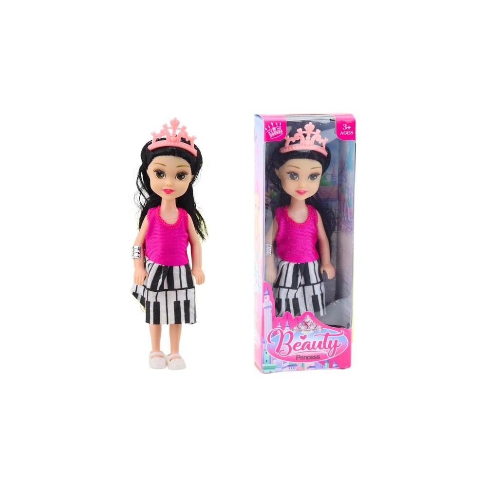Lėlė Mini princesė su karūna Spalvota suknelė 14 cm MIX 1vnt-Žaislai, Lėlės ir jų priedai, Lėlės-e-vaikas