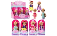 Mini Laleczka Księżniczka Korona Zdobiona Sukienka 17cm Mix