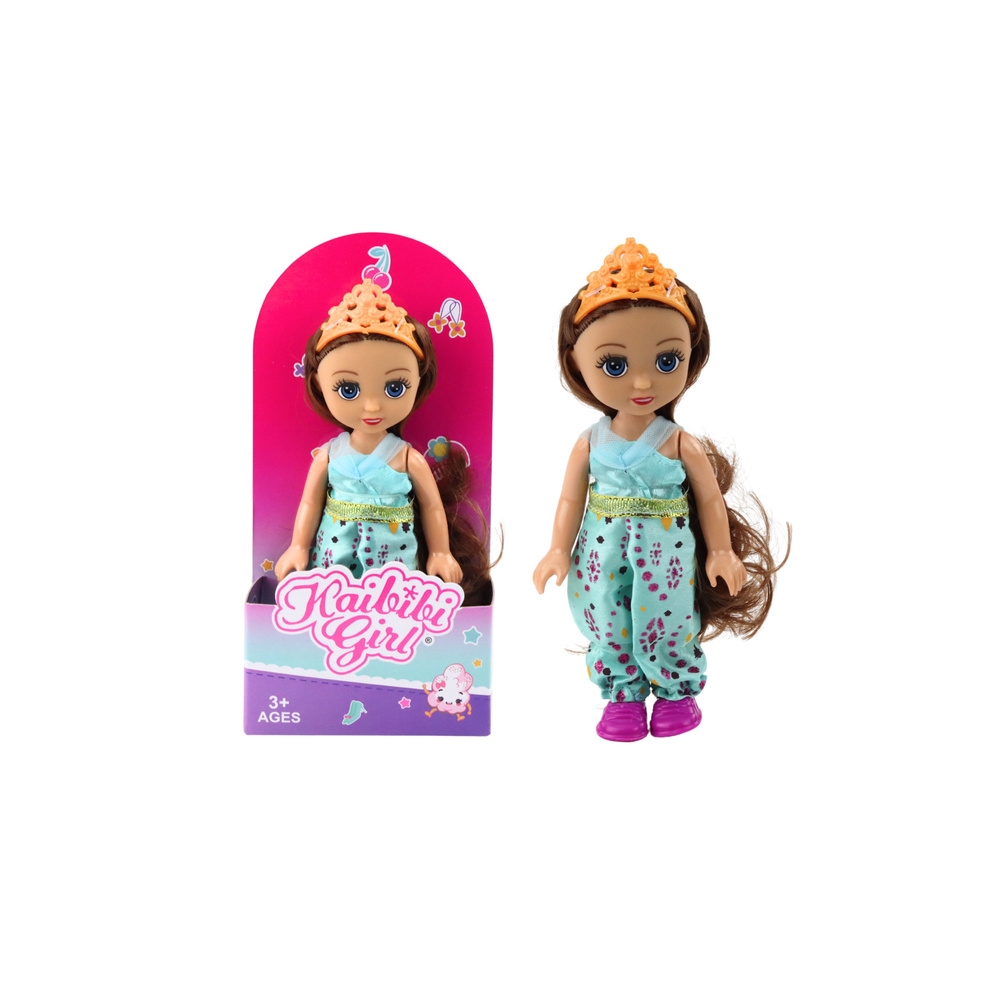 Lėlė Mini princesė su karūna dekoruota suknelė 17 cm MIX 1vnt-Žaislai, Lėlės ir jų priedai, Lėlės-e-vaikas