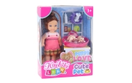 Mini lėlių rinkinys su dviem šuniukais