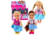 Mini Kaibibi lėlė Ilgi plaukai Spalvinga suknelė 12 cm Mix 1vnt