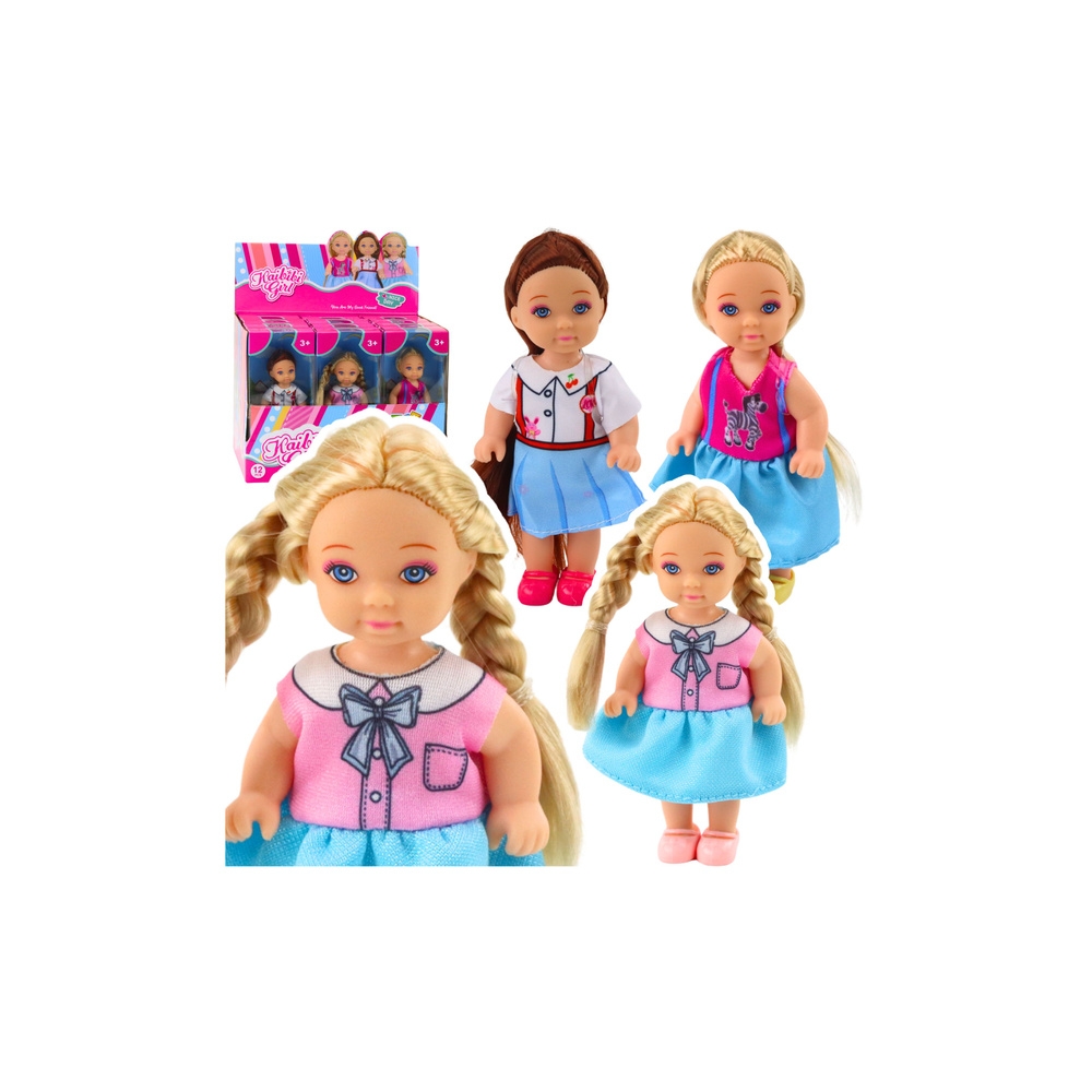 Mini Kaibibi lėlė Ilgi plaukai Spalvinga suknelė 12 cm Mix 1vnt-Žaislai, Lėlės ir jų priedai, Lėlės-e-vaikas