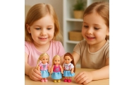 Mini Laleczka Kaibibi Długie Włosy Kolorowa Sukienka 12 cm Mix