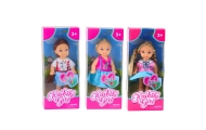Mini Kaibibi lėlė Ilgi plaukai Spalvinga suknelė 12 cm Mix 1vnt