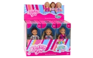 Mini Kaibibi lėlė Ilgi plaukai Spalvinga suknelė 12 cm Mix 1vnt