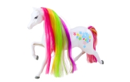 Figurine Large Fairytale Horse Rainbow Mane Colorful Decorations White