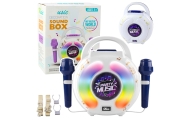 Zestaw Karaoke Dwa Mikrofony Głośnik Bluetooth MP3 Nagrywanie LED