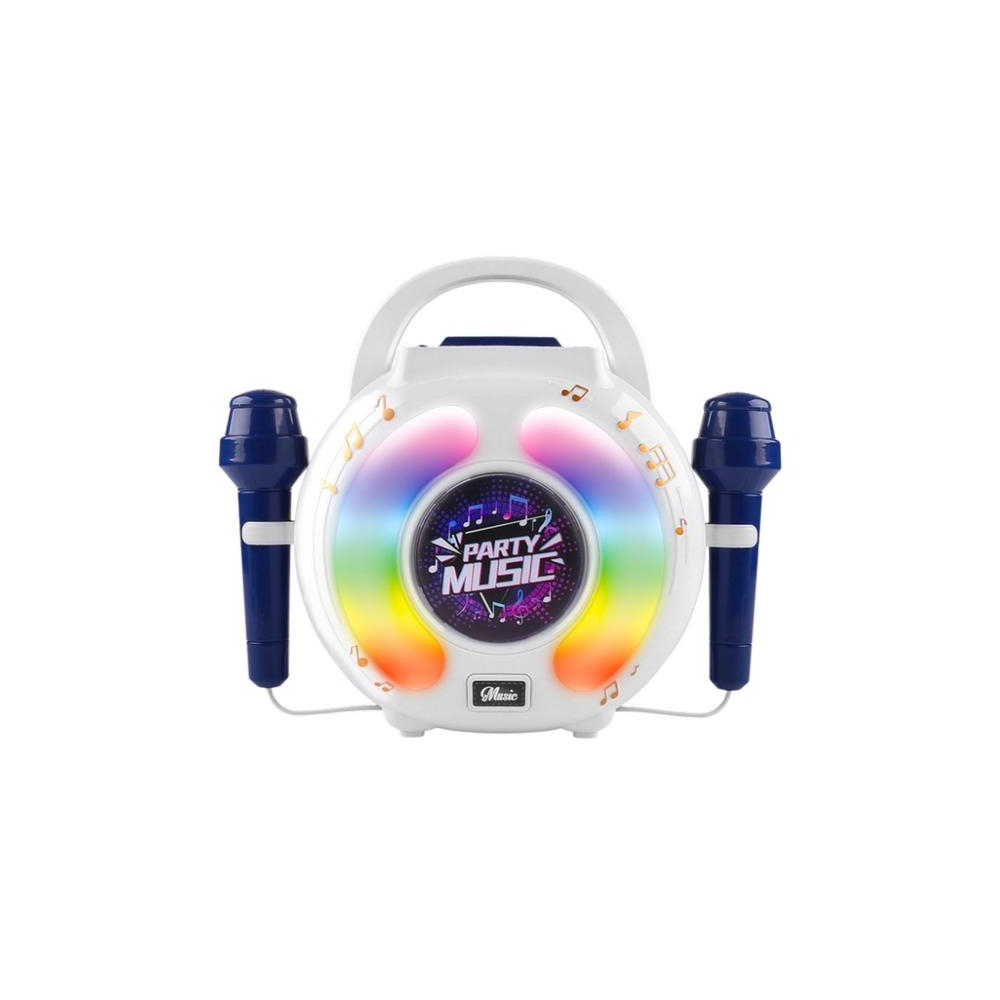 Zestaw Karaoke Dwa Mikrofony Głośnik Bluetooth MP3 Nagrywanie LED