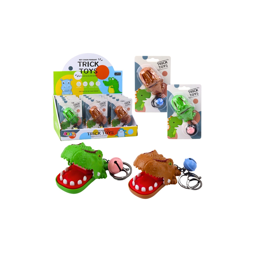 Arcade Game Dentist Dinosaur Keychain Pendant 2in1