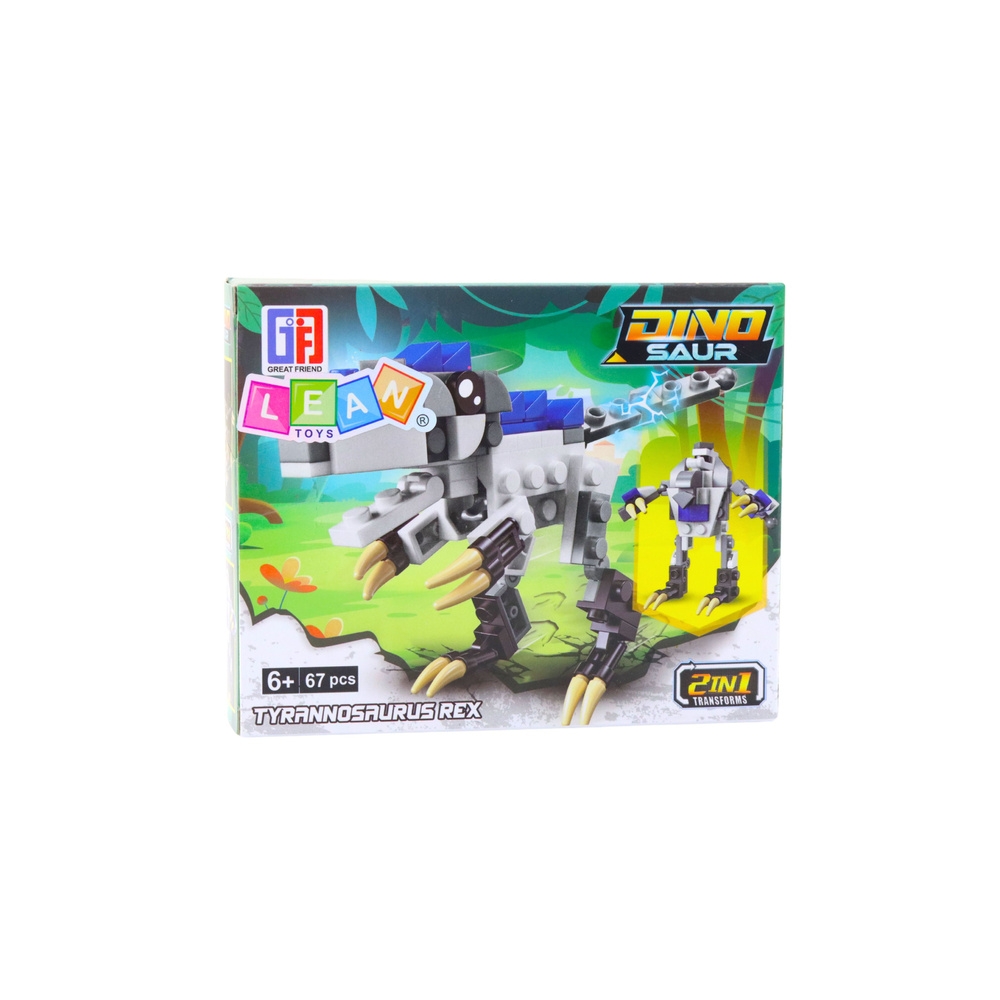 Klocki Konstrukcyjne 2w1 Dinozaur Robot Tyrannosaurus Rex 67 el.