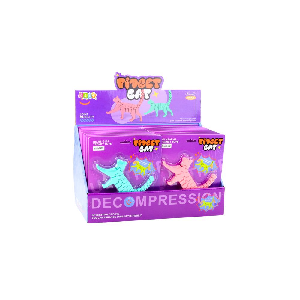 Erdvinis lankstus žaislas Katė Fidget 3D MIX 1vnt