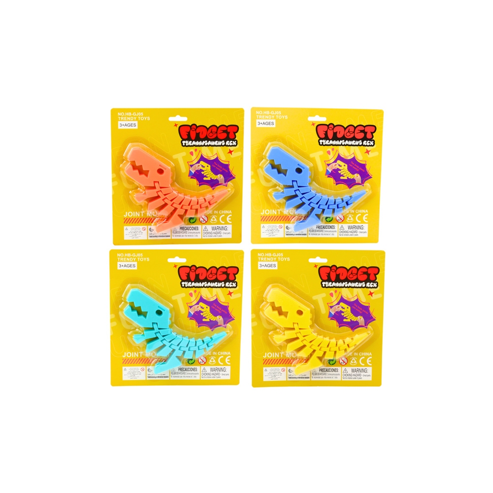 Antistresinis sensorinis žaislas 3D Dinozauras MIX 1vnt