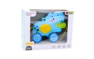 Hippopotamus on a string to pull for toddlers Sounds Blue