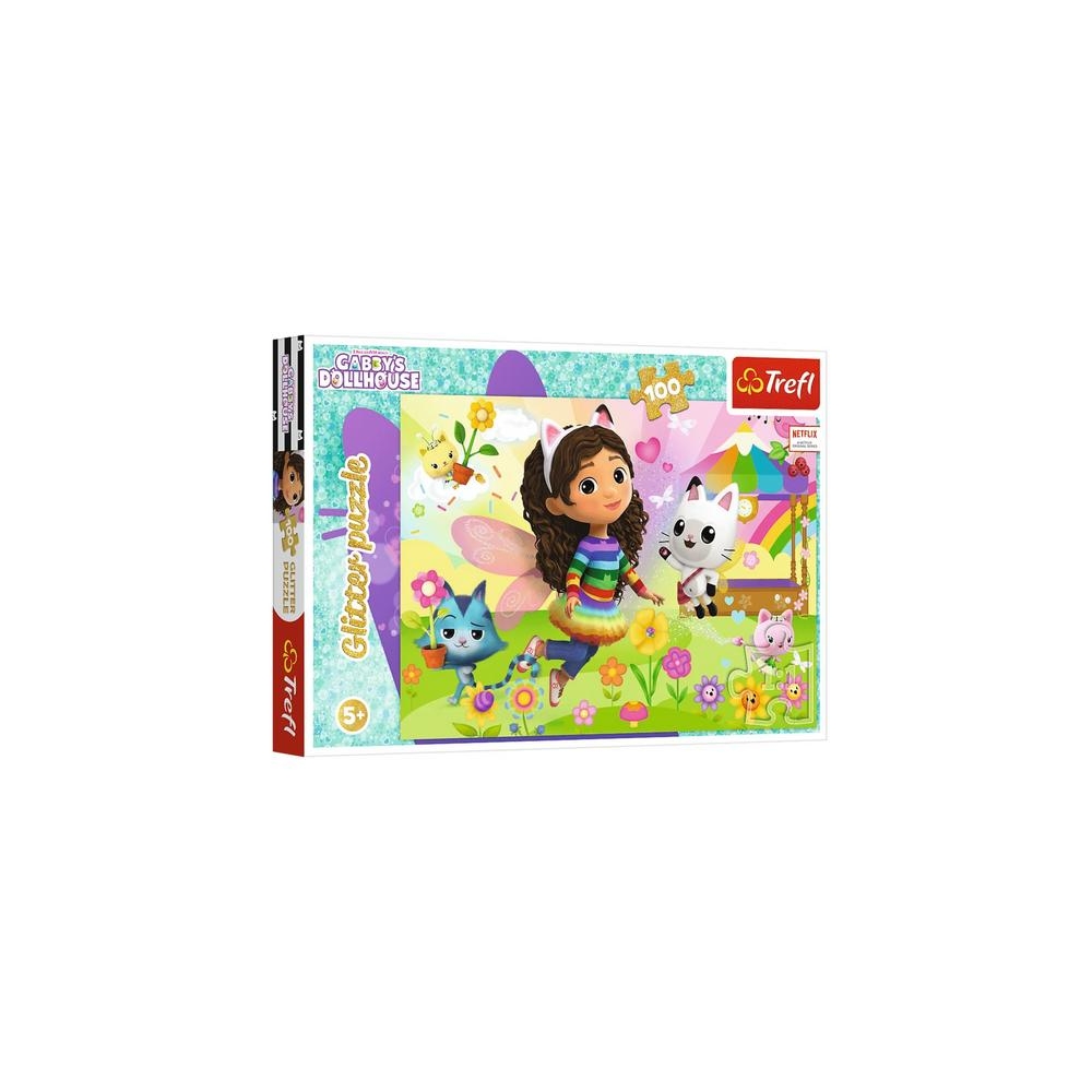 Puzzle - 100 - Brokatowa Gabi - Koci Domek Gabi - Trefl 14832