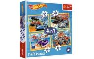 Dėlionė – 4 viename (12, 15, 20, 24) – „Hot Wheels“ transporto priemonės – „Trefl“ 34627-Žaislai, Dėlionės, Dėlionės iki 500 det