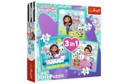 Dėlionė - 3in1 (20, 36, 50) - Gabbi veikla - Gabi's Cat House - Trefl 34871-Žaislai, Dėlionės, Dėlionės iki 500 detalių-e-vaikas